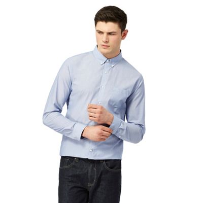 Blue stripe button down shirt